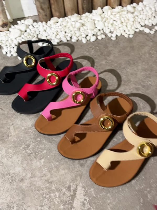 New Flat Sandals, Summer Fashion, Versatile, Casual, Wear-Resistant and Non-Slip, Soft Sole for Comfort, for Home and Outdoors, Bohemian Flat Sandal Slippers, Women Shoes