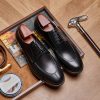 Handmade Men's Dress Shoes, Business Derby Shoes, Full-Grain Suit Shoes, All-Season Versatile Genuine Men's Shoes