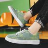 Men's Spring New Arrival Niche Canvas Casual Shoes for Middle School Students, Platform Sole Anti-Slip Sports Skate Shoes