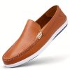 Autumn Men's Shoes, Genuine Breathable Soft Cowhide Slip-On Shoes, Korean Style Fashion Soft Sole Men's Casual Shoes