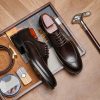 Handmade Men's Dress Shoes, Business Derby Shoes, Full-Grain Suit Shoes, All-Season Versatile Genuine Men's Shoes