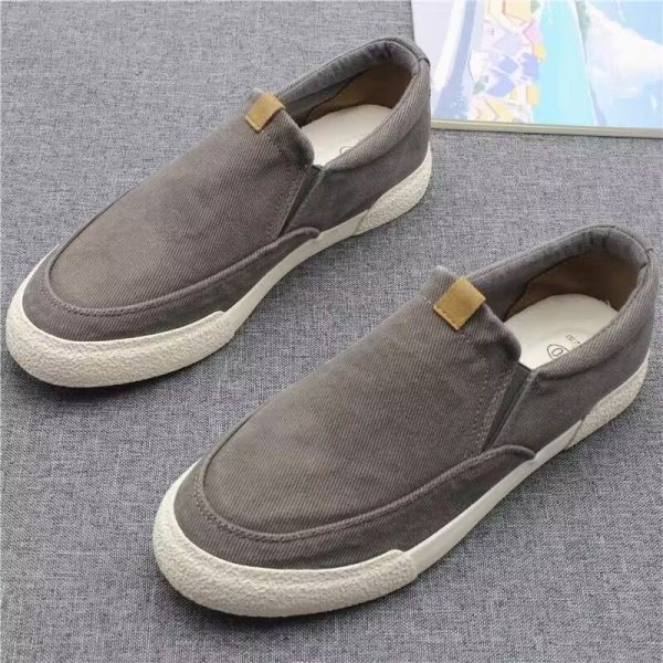 Men'S Spring And Autumn Loafers, Slip-On Soft-Soled Casual Shoes, Men'S Korean-Style Sneakers, Trendy Canvas Shoes for Men