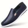 Autumn Men's Shoes, Genuine Breathable Soft Cowhide Slip-On Shoes, Korean Style Fashion Soft Sole Men's Casual Shoes