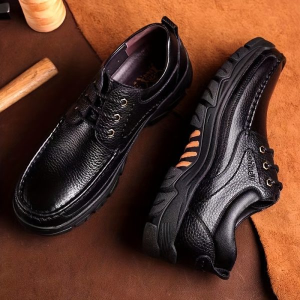 Men's Genuine Dad Shoes for Middle-Aged and Elderly, Business Casual Non-Slip Soft Sole Father Shoes, Large Size Trendy Shoes, Wear-Resistant