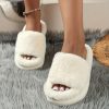 Cozy Fluffy Faux Furry Slippers Suitable for – Warm Soft House Shoes with Open-Toe Platform, Cushioned PVC Sole & Fuzzy Covering, Women Shoes