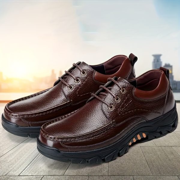 Men's Genuine Dad Shoes for Middle-Aged and Elderly, Business Casual Non-Slip Soft Sole Father Shoes, Large Size Trendy Shoes, Wear-Resistant