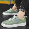 Men's Spring New Arrival Niche Canvas Casual Shoes for Middle School Students, Platform Sole Anti-Slip Sports Skate Shoes