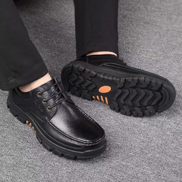 Men's Genuine Dad Shoes for Middle-Aged and Elderly, Business Casual Non-Slip Soft Sole Father Shoes, Large Size Trendy Shoes, Wear-Resistant