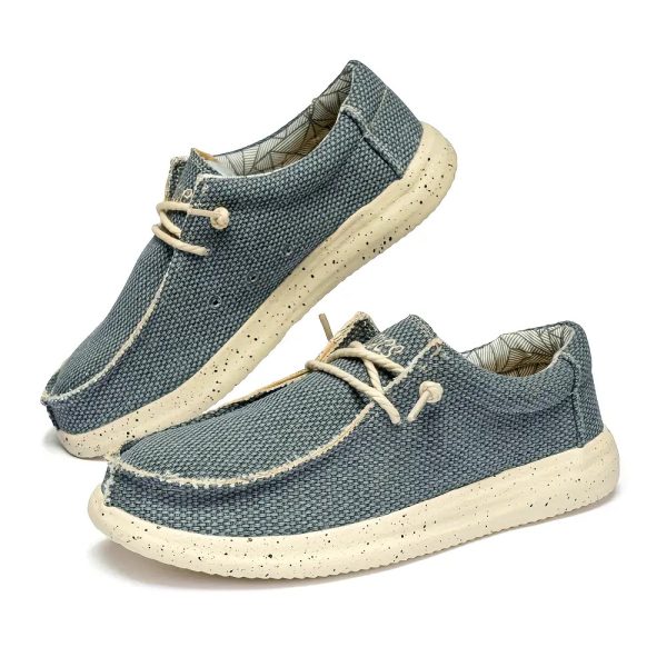 491d5d6341014944bd6c343324877e23-goods Men'S Casual Loafers - Stylish And Easy Slip-On Sneakers, Solid Color, Lightweight And Soft Canvas Shoes, Round Toe Design, Equipped with EVA Sole, Suitable for Daily Wear And Leisure, Street Style for All Seasons
