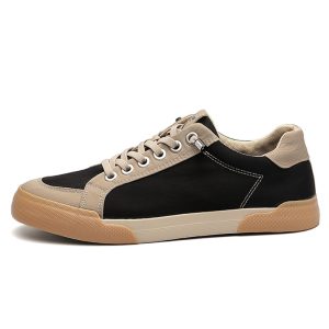4b2c9b1c00fc4f9aa9cb74e3d8a9ff67-goods 2026 Spring Fashion Men's Shoes Low-top Flat Lace-up Canvas Shoes Solid Color Niche Casual Shoes Men's Breathable Sneakers