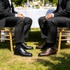 Handmade Men's Dress Shoes, Business Derby Shoes, Full-Grain Suit Shoes, All-Season Versatile Genuine Men's Shoes