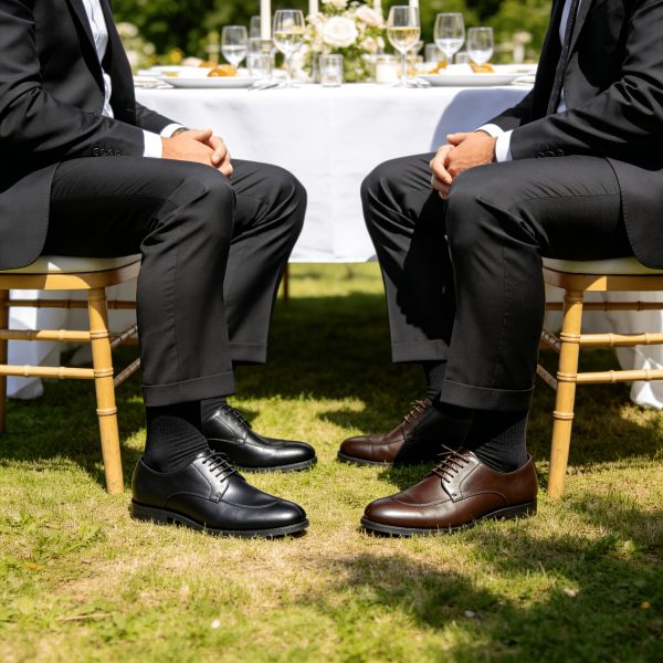 Handmade Men's Dress Shoes, Business Derby Shoes, Full-Grain Suit Shoes, All-Season Versatile Genuine Men's Shoes