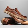 Men'S Trendy Slip-On Shoes Made of Genuine Leather, Perfect for Casual Wear in Spring And Summer