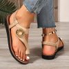 New Flat Sandals, Summer Fashion, Versatile, Casual, Wear-Resistant and Non-Slip, Soft Sole for Comfort, for Home and Outdoors, Bohemian Flat Sandal Slippers, Women Shoes