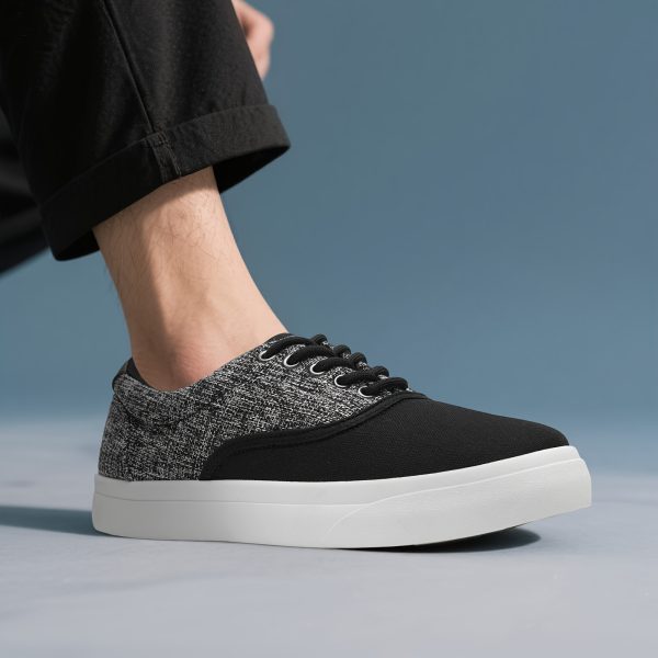 5cb8df55-d86b-4a80-a342-00cca10ed95d Men'S Low-Top Thick-Soled Fashionable Sneakers, Casual Lace-Up Canvas Sports Shoes, Breathable And Comfortable, Non-Slip Insole Athletic Shoes, Tennis Shoes - Available in Various Colors - Large Size
