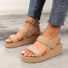 5dde782e-670a-498d-9148-b0ca27cd1dfd Women'S Adjustable -Strap Open-Toe Sandals - Breathable Fabric Upper & Lightweight EVA Sole - Summer, Outdoor, And All-Weather Wear, Design, EVA Material, Minimalist Style, Soft Insole, Casual Attire, Women Shoes
