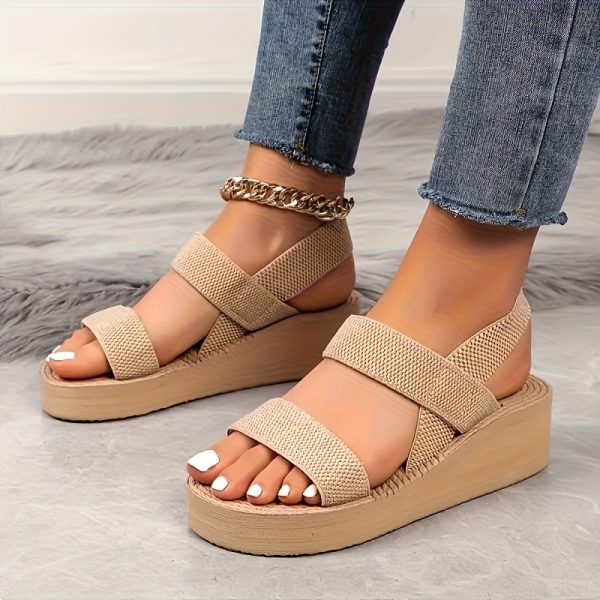 5dde782e-670a-498d-9148-b0ca27cd1dfd Women'S Adjustable -Strap Open-Toe Sandals - Breathable Fabric Upper & Lightweight EVA Sole - Summer, Outdoor, And All-Weather Wear, Design, EVA Material, Minimalist Style, Soft Insole, Casual Attire, Women Shoes