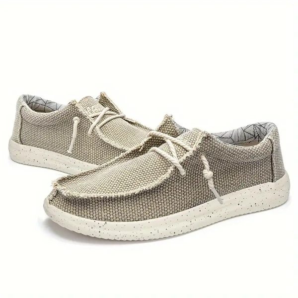 6c7f1bcc4a424637bef5859942697ac7-goods Men'S Casual Loafers - Stylish And Easy Slip-On Sneakers, Solid Color, Lightweight And Soft Canvas Shoes, Round Toe Design, Equipped with EVA Sole, Suitable for Daily Wear And Leisure, Street Style for All Seasons
