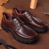 Men's Genuine Dad Shoes for Middle-Aged and Elderly, Business Casual Non-Slip Soft Sole Father Shoes, Large Size Trendy Shoes, Wear-Resistant