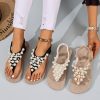 743dd688-ef06-48b2-83ec-11aded507039 New Bohemian Flip-Flops for Women Featuring Pearls - Made from Soft Fabric with an Elastic Heel Design, Perfect for Outdoor Activities, Casual Outings, Vacations, And Beach Trips - an Ideal Surprise Gift for Birthday Celebrations, Sandals.