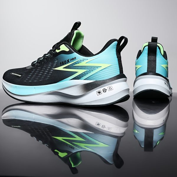 Men'S Carbon Plate Ultra-Light Running Shoes, Breathable Mesh, Non-Slip, Shock-Absorbing Soft Sole, Fashionable And Versatile, Professional Sports Shoes For Students