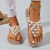 8b10eb33-d423-4a5d-800a-b946eabf3fae New Bohemian Flip-Flops for Women Featuring Pearls - Made from Soft Fabric with an Elastic Heel Design, Perfect for Outdoor Activities, Casual Outings, Vacations, And Beach Trips - an Ideal Surprise Gift for Birthday Celebrations, Sandals.