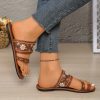 New Women's Toe Flat Sandals, Ethnic Style Beach Sandals, Suitable for Beach, Home, And Vacation, Women Shoes