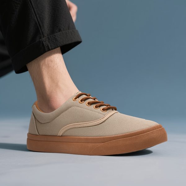 8e5f6c3c-42c3-4b02-bdab-e5c257363532 Men'S Low-Top Thick-Soled Fashionable Sneakers, Casual Lace-Up Canvas Sports Shoes, Breathable And Comfortable, Non-Slip Insole Athletic Shoes, Tennis Shoes - Available in Various Colors - Large Size