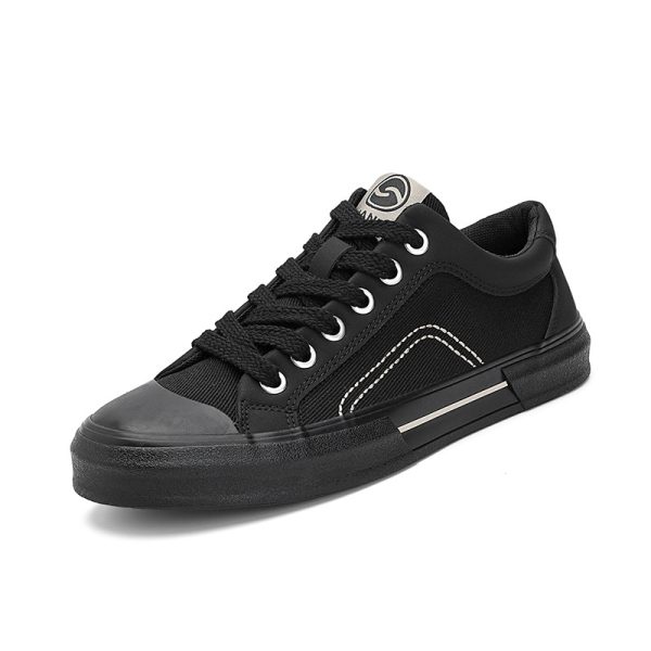90e0ee2cc292492191f95d47dd10c8c7-goods Men's Korean Style Low-Top Sneakers - Slip- - Comfortable Canvas Shoes with Cushioned Sole & Minimalist Sole Suitable for Casual, Office, Casual Attire - Breathable Low-Cut Athletic Footwear for Urban Fashion