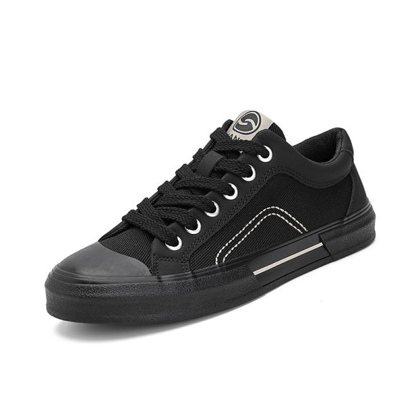 91b6c4cea73c4b8e8a9896c8c929db34-goods Men's Korean Style Low-Top Sneakers - Slip- - Comfortable Canvas Shoes with Cushioned Sole & Minimalist Sole Suitable for Casual, Office, Casual Attire - Breathable Low-Cut Athletic Footwear for Urban Fashion