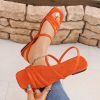 ad3deba7-4423-4efd-9b42-f7bd0925b0a6 New Summer Women's Cross-Strap Flat Sandals, Casual Roman-Style Lace-Up Sandals, Available in Light Blue, Black, Green, Brown, Burgundy, Pink, Orange, Purple, for Lotus Root Pink, Etc. Comfortable Flat-soled Beach Slippers, Fashionable Sandals