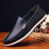 Autumn Men's Shoes, Genuine Breathable Soft Cowhide Slip-On Shoes, Korean Style Fashion Soft Sole Men's Casual Shoes