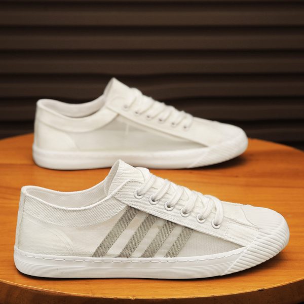 Men'S Casual Skateboard Sneaker Walking Jogging Wide Soft Trendy Lightweight Canvas Shoes Non-Slip Versatile Shoes