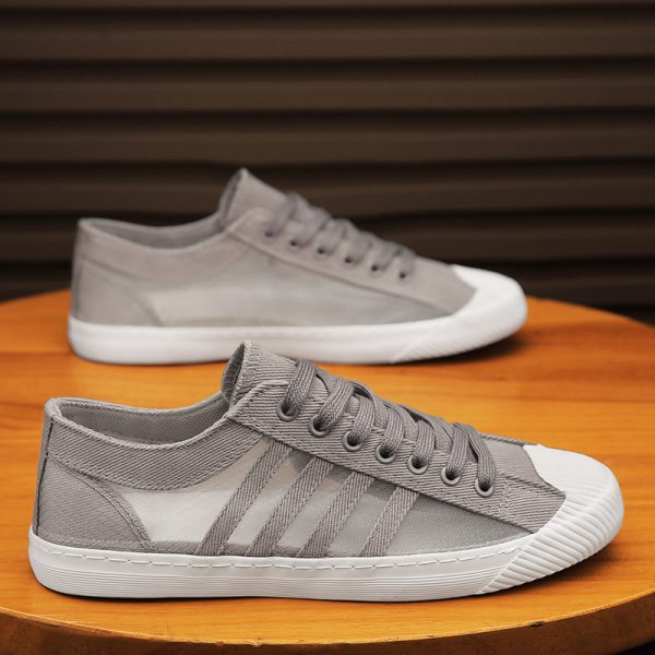 Men'S Casual Skateboard Sneaker Walking Jogging Wide Soft Trendy Lightweight Canvas Shoes Non-Slip Versatile Shoes