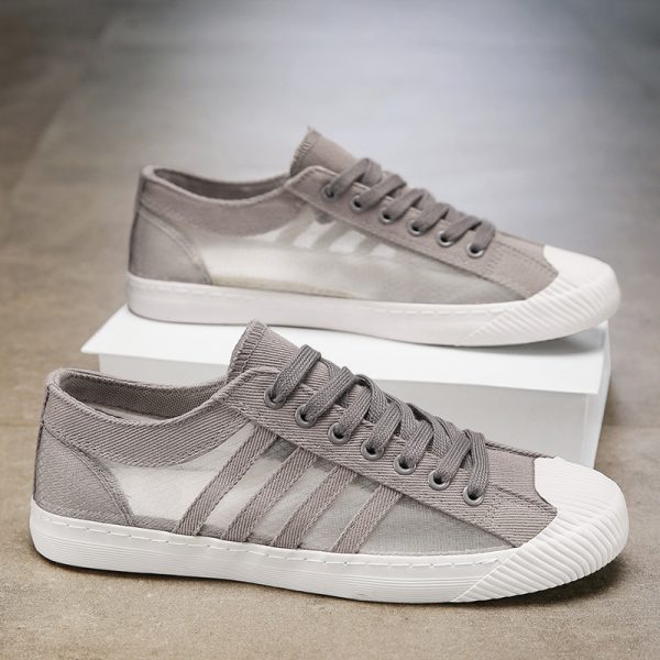 Men'S Casual Skateboard Sneaker Walking Jogging Wide Soft Trendy Lightweight Canvas Shoes Non-Slip Versatile Shoes