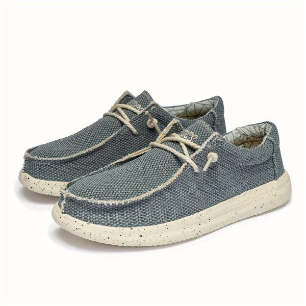 b1d01b67ae904d25a9d85a533ff3756a-goods Men'S Casual Loafers - Stylish And Easy Slip-On Sneakers, Solid Color, Lightweight And Soft Canvas Shoes, Round Toe Design, Equipped with EVA Sole, Suitable for Daily Wear And Leisure, Street Style for All Seasons