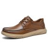 Men'S Trendy Slip-On Shoes Made of Genuine Leather, Perfect for Casual Wear in Spring And Summer