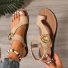 New Flat Sandals, Summer Fashion, Versatile, Casual, Wear-Resistant and Non-Slip, Soft Sole for Comfort, for Home and Outdoors, Bohemian Flat Sandal Slippers, Women Shoes