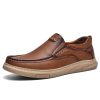 Men'S Trendy Slip-On Shoes Made of Genuine Leather, Perfect for Casual Wear in Spring And Summer