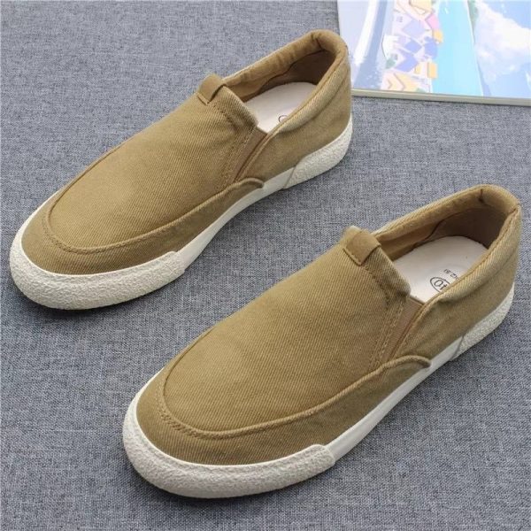 Men'S Spring And Autumn Loafers, Slip-On Soft-Soled Casual Shoes, Men'S Korean-Style Sneakers, Trendy Canvas Shoes for Men