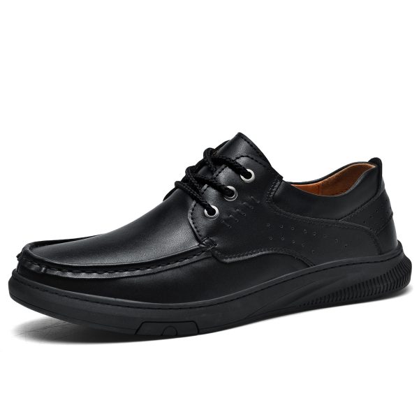 Men'S Trendy Slip-On Shoes Made of Genuine Leather, Perfect for Casual Wear in Spring And Summer
