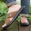 Men's High-end Sandals, Simple and Comfortable Slip-on Slippers for Men to Wear Outside