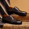 Handmade Men's Dress Shoes, Business Derby Shoes, Full-Grain Suit Shoes, All-Season Versatile Genuine Men's Shoes