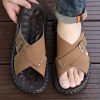 Men's High-end Sandals, Simple and Comfortable Slip-on Slippers for Men to Wear Outside