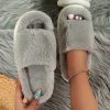 Cozy Fluffy Faux Furry Slippers Suitable for – Warm Soft House Shoes with Open-Toe Platform, Cushioned PVC Sole & Fuzzy Covering, Women Shoes