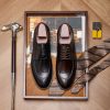 Handmade Men's Dress Shoes, Business Derby Shoes, Full-Grain Suit Shoes, All-Season Versatile Genuine Men's Shoes