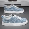Men's Spring New Arrival Niche Canvas Casual Shoes for Middle School Students, Platform Sole Anti-Slip Sports Skate Shoes