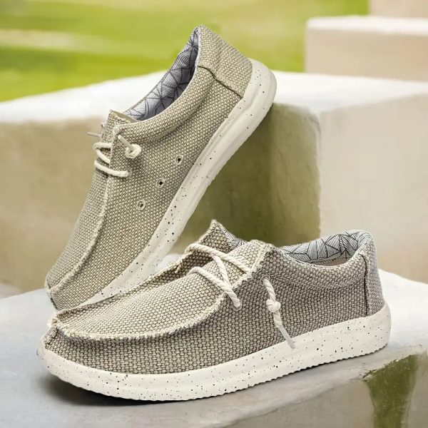 e38a7fb6c32b411c89c93eeb883f1083-goods Men'S Casual Loafers - Stylish And Easy Slip-On Sneakers, Solid Color, Lightweight And Soft Canvas Shoes, Round Toe Design, Equipped with EVA Sole, Suitable for Daily Wear And Leisure, Street Style for All Seasons