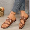 New Women's Toe Flat Sandals, Ethnic Style Beach Sandals, Suitable for Beach, Home, And Vacation, Women Shoes