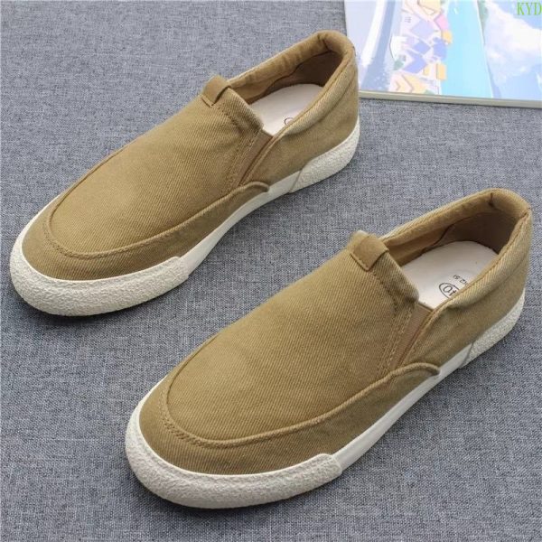 Men'S Spring And Autumn Loafers, Slip-On Soft-Soled Casual Shoes, Men'S Korean-Style Sneakers, Trendy Canvas Shoes for Men